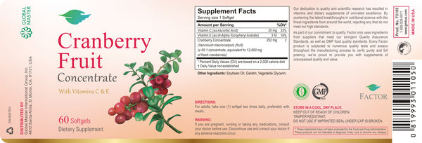 Cranberry Fruit Concentrate